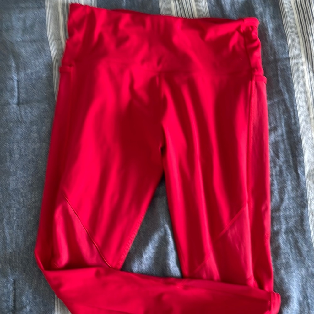 Lorna Jane red skinny workout